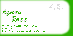 agnes rott business card